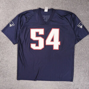 New England Patriots Tedy Bruschi #54 XL Blue Short Sleeve Football Jersey